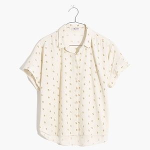 SOLD Madewell Hilltop Shirt in Mini Oranges L